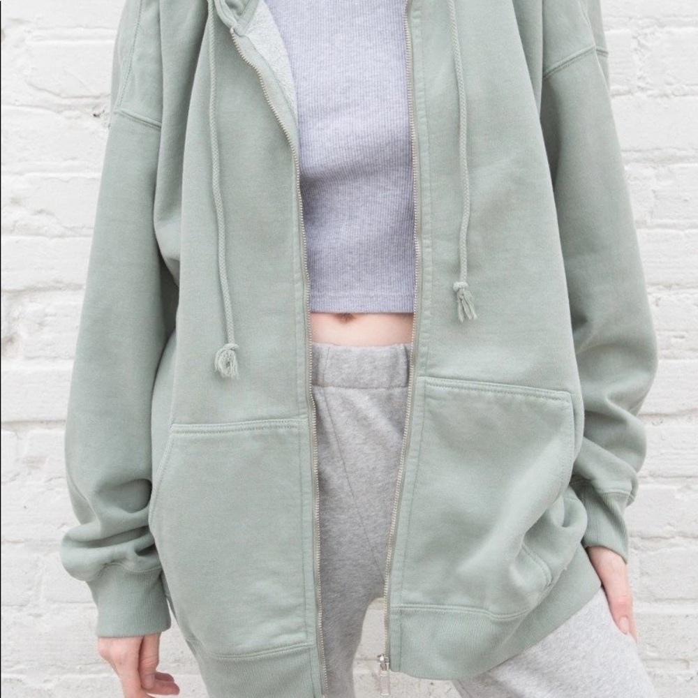Brandy Melville Christy Hoodie Sage Green